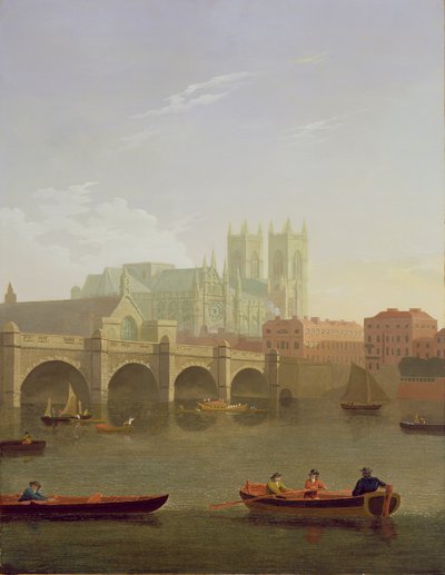 Westminster Abbey and Westminster Bridge Seen from the South, 1794 by Joseph Farington